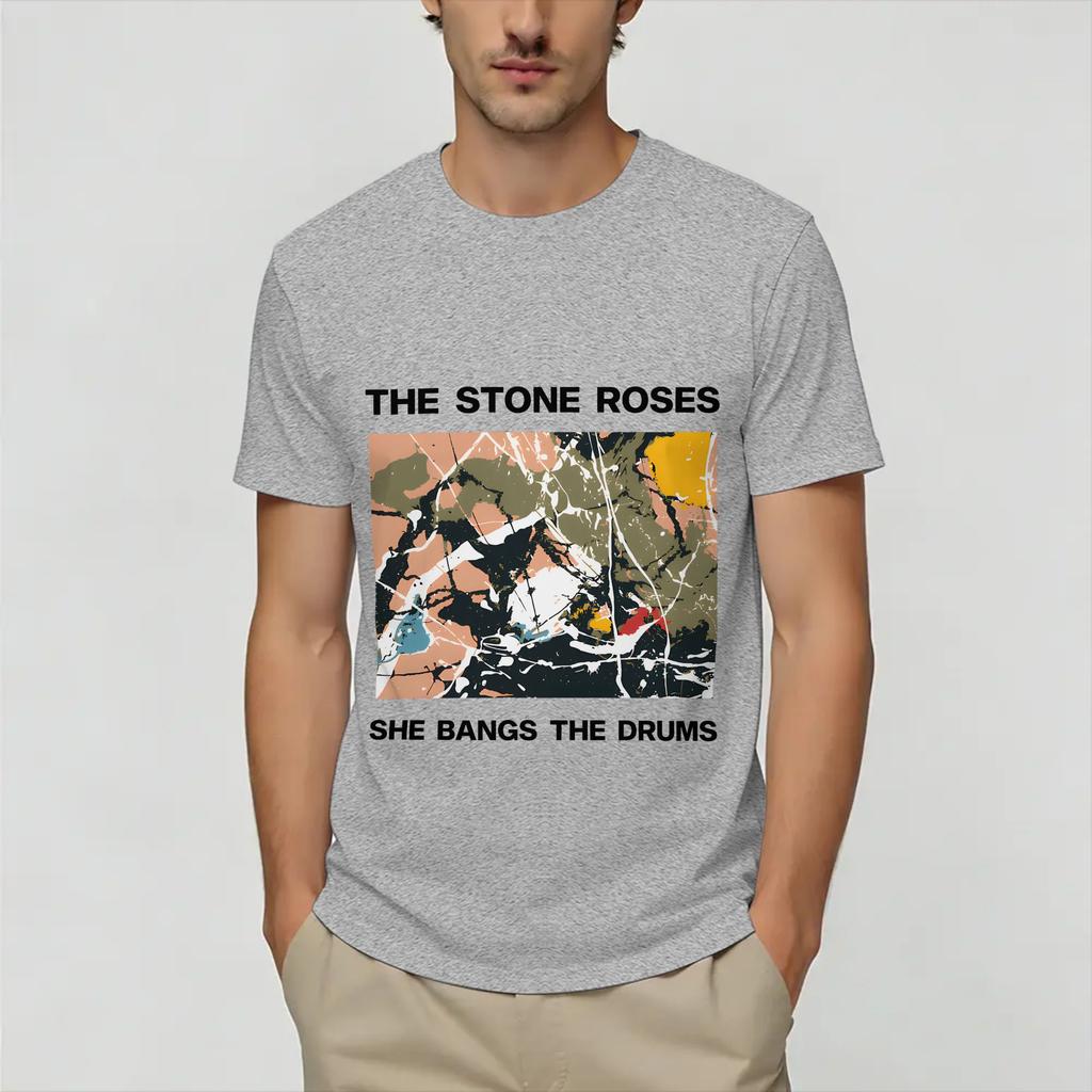 Vintage TShirt Summer The Stone Roses Hip Hop T Shirts Cotton Tee Shirt for Unisex Awesome Cheap Short Sleeve Tees