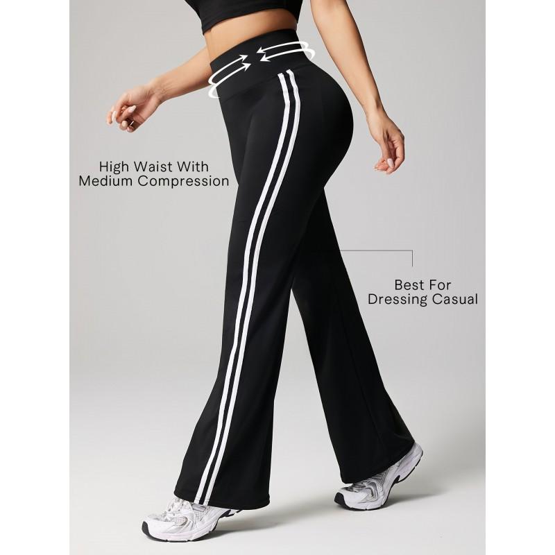 High Waisted Wide Leg Pants Women Slim Fit Flared Trousers Casual Daily Wear