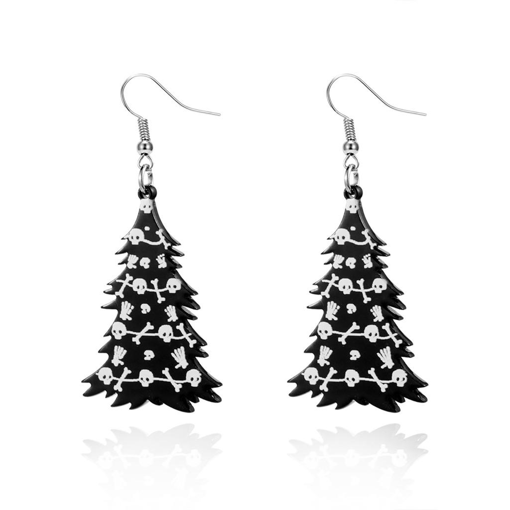 Acrylic Geometric Ghost Dangle Earrings With Electroplated Finish For Stylish Women