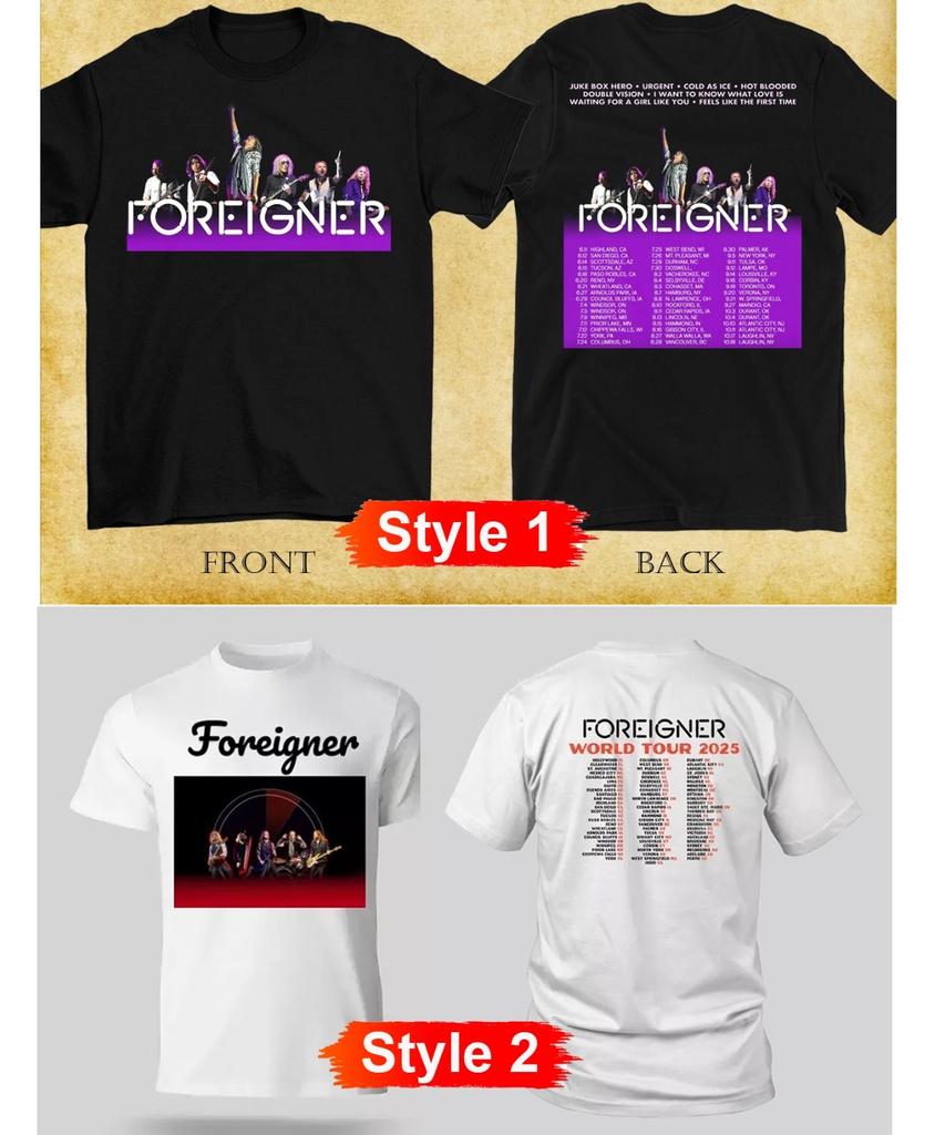 SALE Foreigner Band 2026 World Tour Concert T-Shirt Fan Gift