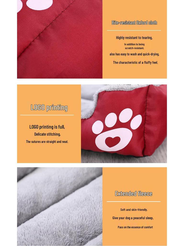 Candy Color Multi-Size Pet Bed: Cozy Four-Season Spot for Cats & Dogs