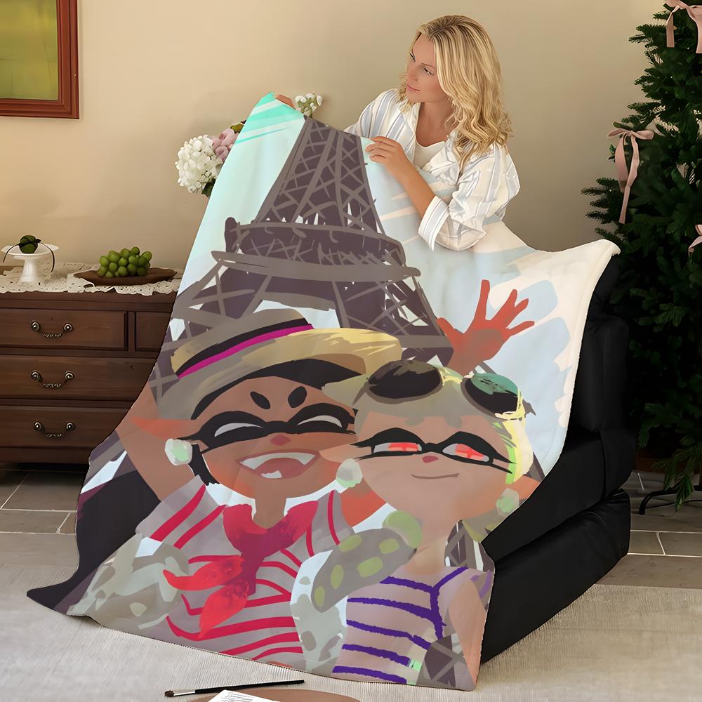 Game S-Splatoon Throw Flannel Blanket, Soft Warm, Durable & Washable cute Cool