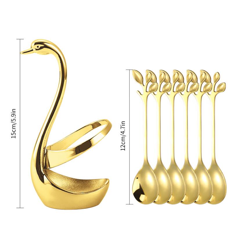 Silver Swan Base Coffee Spoon Set