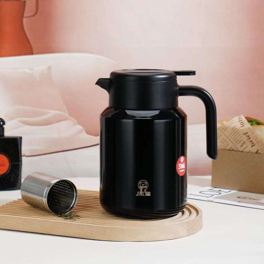316 Stainless Steel Insulated Stewing Teapot - Large Capacity for Home, Office, or Hotel