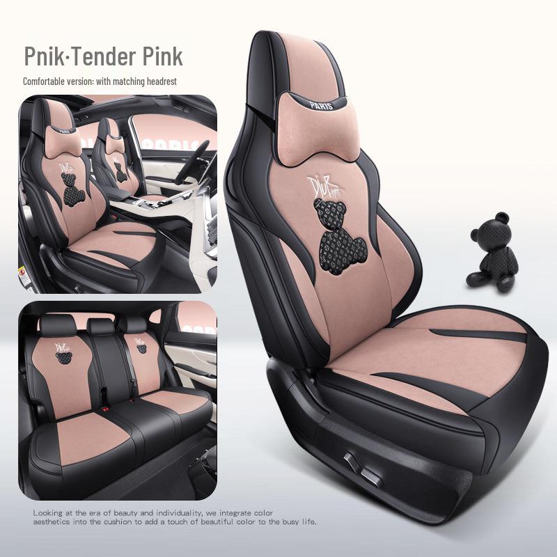 BYD Song PLUS Little Bear 4-Season Car Seat Cushion - Tech Cloth, Full Coverage for 5 Seats