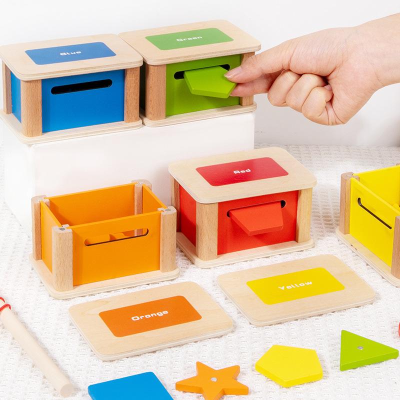 Children'S Early Education Educational Montessori Teaching Aids Color Classification Coin-Operated Magnetic Fishing Geometric Shape Toys