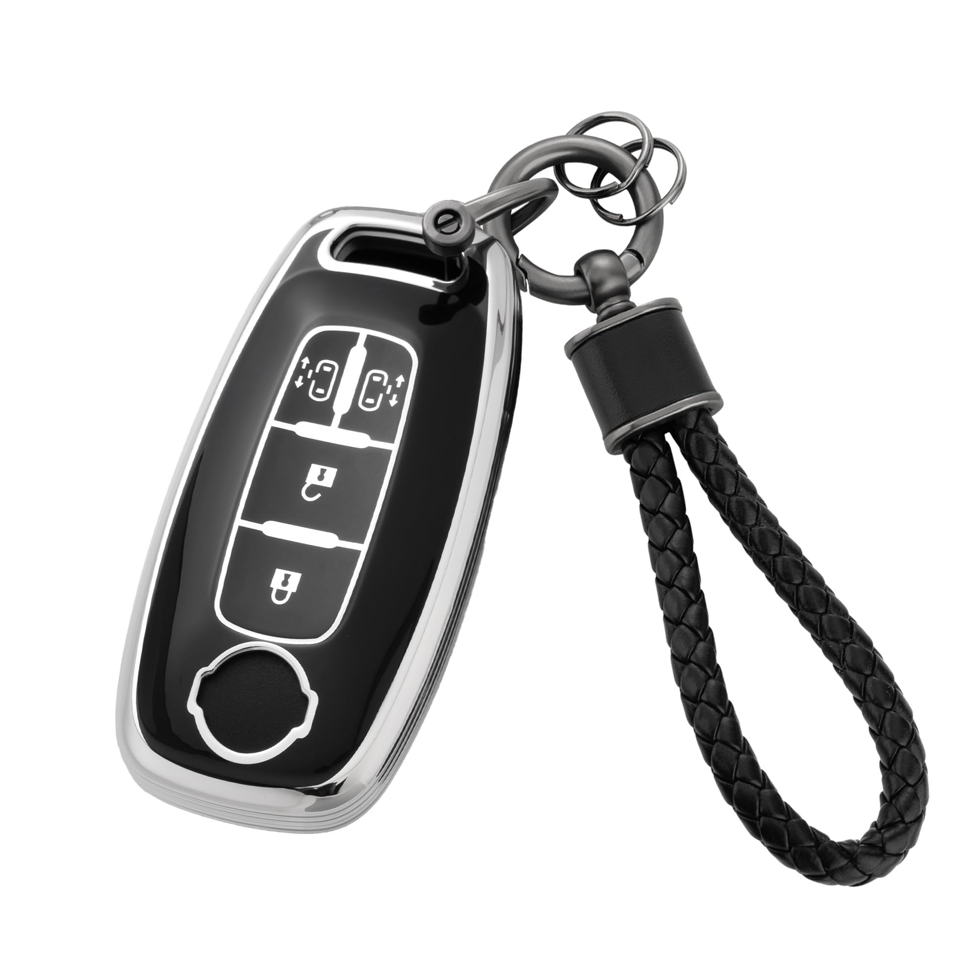 

[Унхоке] Новый чехол для ключа Serena, серия C28, новые Люкс, ProPilot e-Power, чехол для смарт-ключа, серебряный