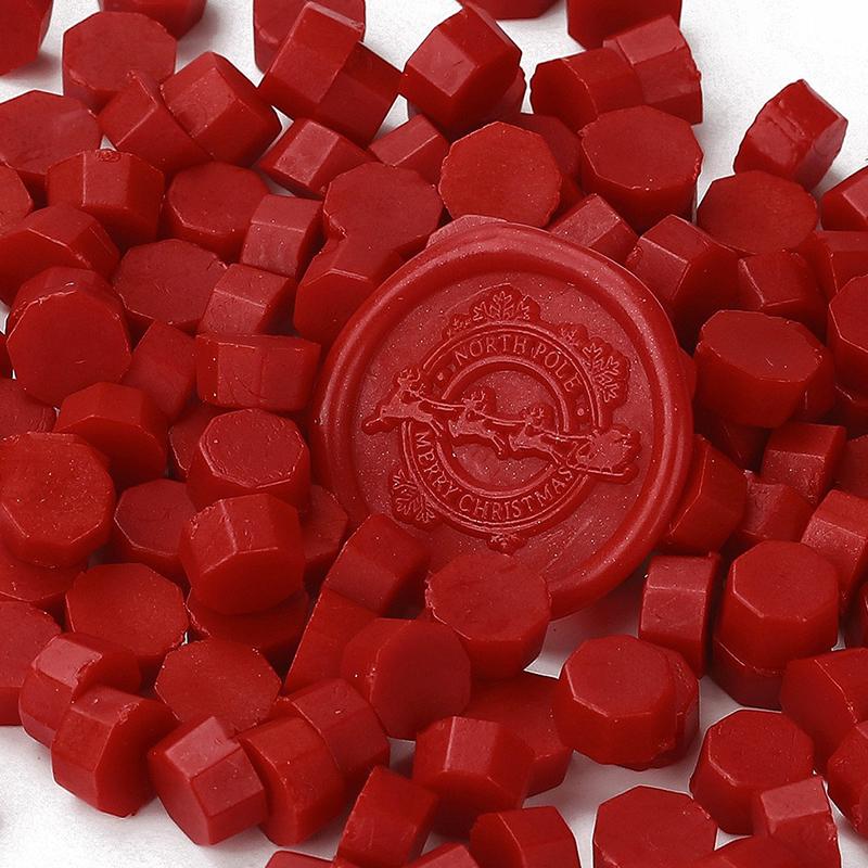 200PCS/bag Octagon Sealing Wax Beads Vintage Sealing Stamp Scrapbook Material Wedding Invitation Of Card Envelope Decoration