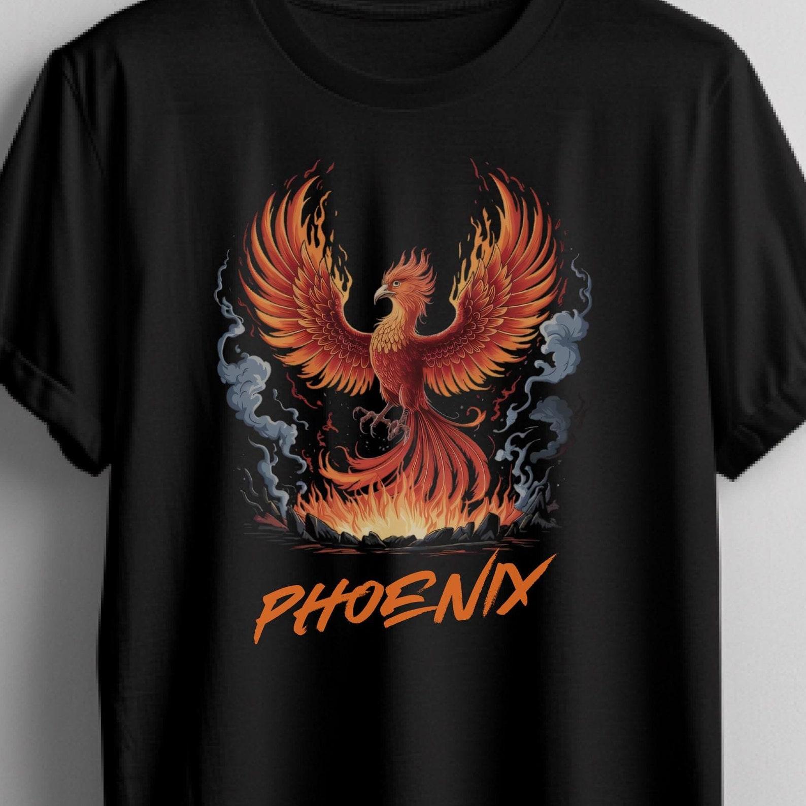 Phoenix T-Shirt: Mythical Creature Rebirth Unisex Tee L