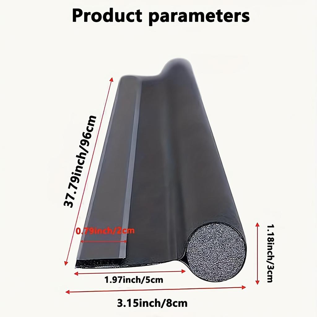 1pc Door Bottom Sealing Strip, Adjustable Weatherstrip Under Door Draft Stopper, Anti-cold One Side Foam Blocker, Weather Strip