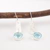 Sky Blue Topaz Gemstone 925 Sterling Silver Jewelry Handmade Drop Earrings 1.9" EE-168-15