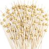 200 Pcs Cocktail Picks, 4.7 Inch Toothpicks for Appetizers, Bamboo Cocktail Sticks Skewers for Drinks, Desserts, Charcuterie, Wedding Party Fancy