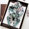Luxury Satin Chain Printed Square Scarf Elegant Thin Breathable Decorative Neck Scarves Windproof Headscarf For Women