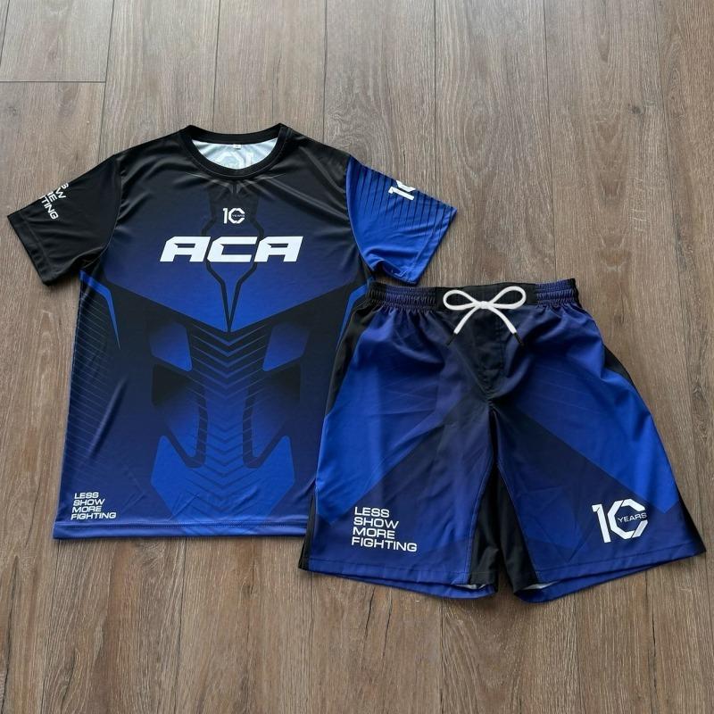 2026 New ACA 10th Anniversary Fashion Sports Suit Men's Quick-Drying Sweat-Wicking Training Suit + Shorts Running Two-Piece Set
