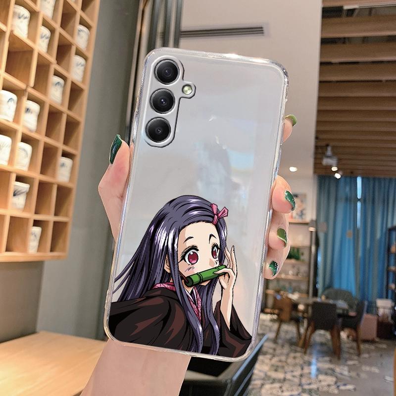 Anime Cartoon Wzór Miękki Przezroczysty Silikonowy Etui Do Samsung A55 M35 S24 Xiaomi Redmi Note 13 Poco C65 iPhone Aparat Wstrząsoodporny Ochronny Pokrowiec
