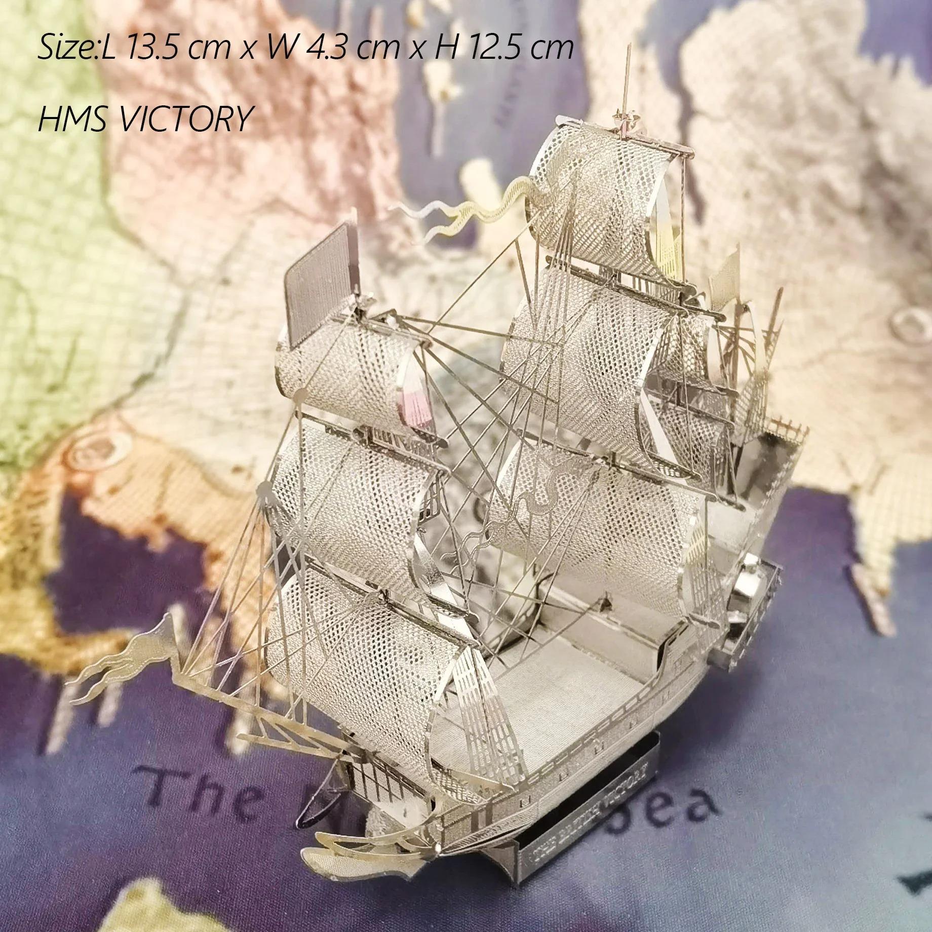 

Multicolor Hms Victory Warship 3D Metal Model Puzzle Diy Handmade Assembled Military Warship Model Jigsaw Decoration Toys Gifts