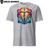 Colorful Crucifix Unisex T-Shirt - Vibrant Religious Graphic Jesus Inri Tee