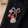 Metal Brooch Pin Bling Rhinestone Bow Pin, Love Heart Bowknot Lapel Vintage Women Jewelry Accessory for Dresses Coats Sweaters
