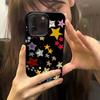 Creative Colorful Star Pattern Phone Case For iPhone 11 12 13 14 15 16 17 Pro Max 16E 17Air X XR XS 7 8 Plus Shockproof Cover