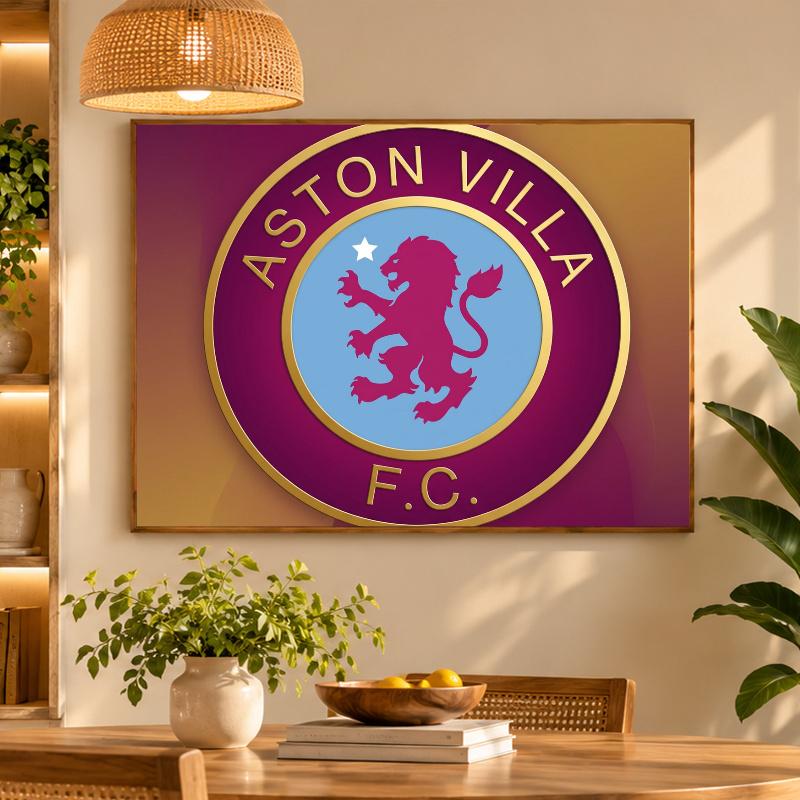 5D Diamond Painting Aston Villa Football DIY Full Drill Diamond Art Kit Home Decoration