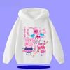 Peppa Pig children's hooded sweatshirt for boys, girls, casual wear, 2026 new style, cartoon print on the shirt