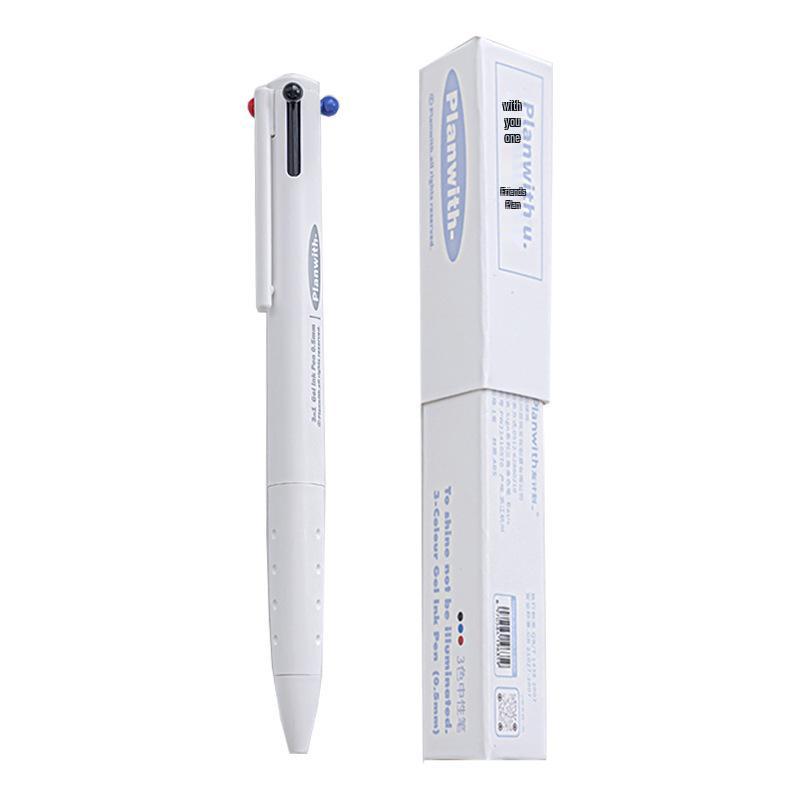 Planen mit Tricolor Druckknopf 0,5mm Stift: Schnelltrocknendes, hochwertiges, mehrfarbiges schwarzes Schreibwarenwerkzeug