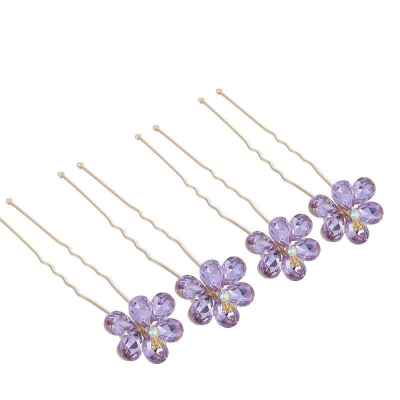 Korean U-Shaped Rhinestone Hairpin for Hanfu Hair Buns