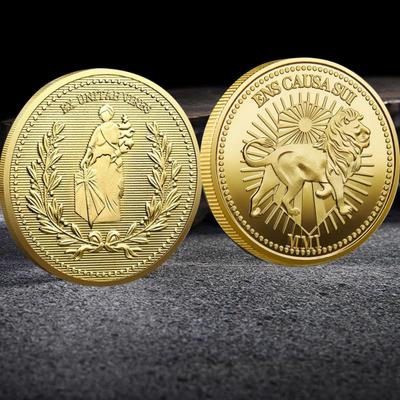 Lion Coin Lucky Token Double-Sided Coin with Lion Goddess Engravings Metal Collectible Movie Props Coin for Collectors Movie Fans