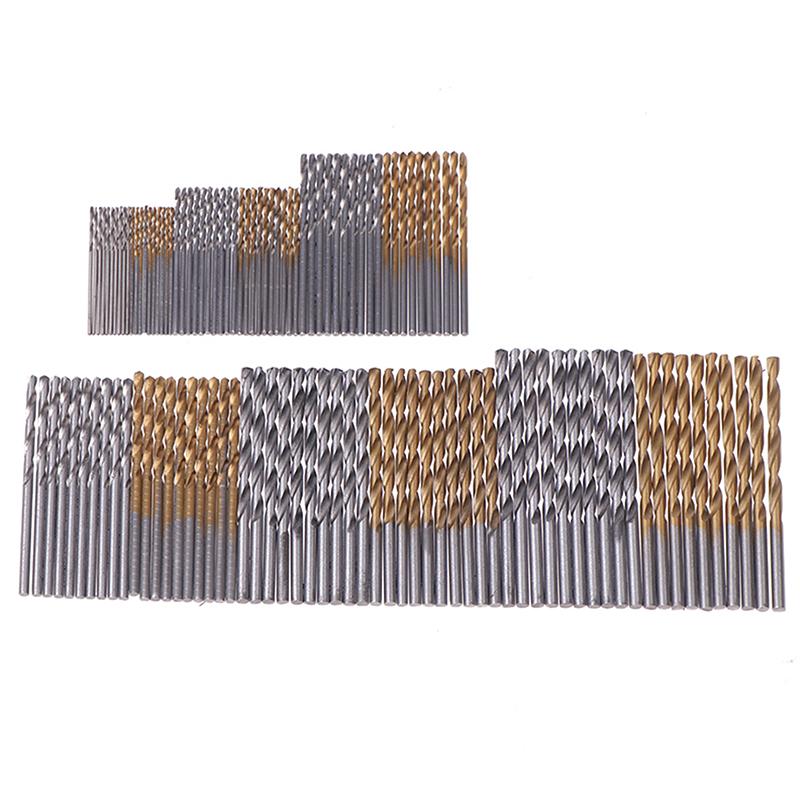 60/120Pcs Drill Set - Suitable For Metal And Wood, 1-3.5Mm High Carbon Steel, Round Shank Spiral Groove Design, Durable Woodwork