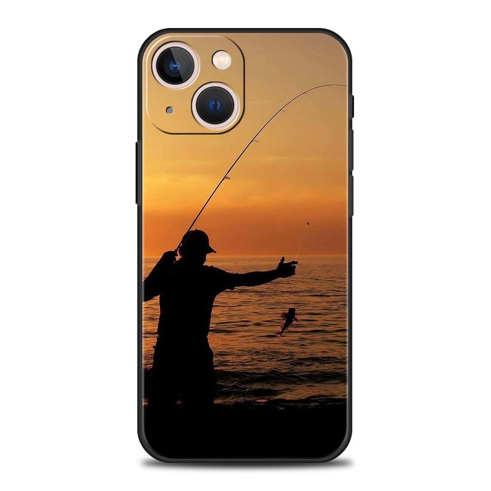 fishing Phone Case For iPhone 16 13 15 14 12 11 Pro MAX XR X SE XS 7 8 Plus Soft TPU Shell Cover