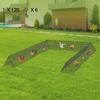 Chicken Tunnels, 236.2 x 157.5 x 24.2 inch(LxWxH) Chicken Tunnels for Yard, Portable Chicken Tunnels for Outside with Corner Frames, 2 Sets, Suitable