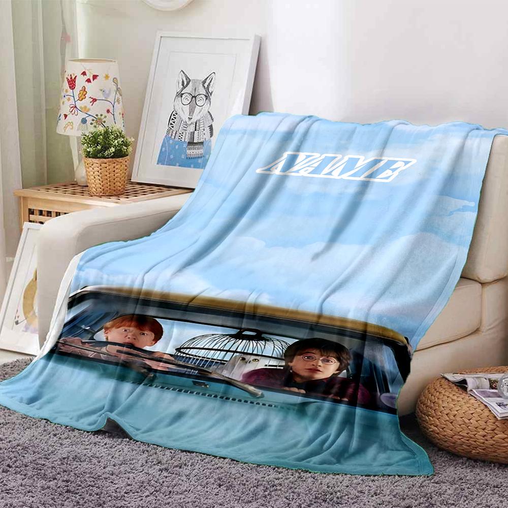 Custom Name "Hogwarts Castle Trilogy" Blanket for Couch & Bed, Plush Cozy Fuzzy Blanket Super Soft & Warm Blankets for Fall and Winter. 090891