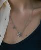 Pearly More Flower Bead Safety Pin Necklace_Pm26N003Ss