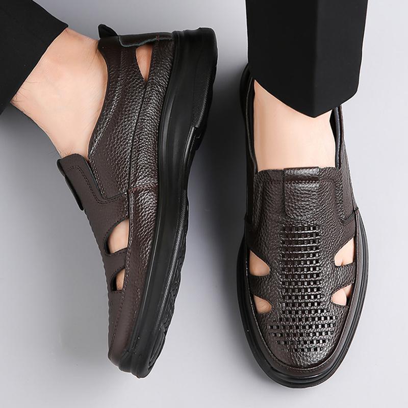 Модная мужская мягкая кожаная повседневная обувь 2024 года — фото 7