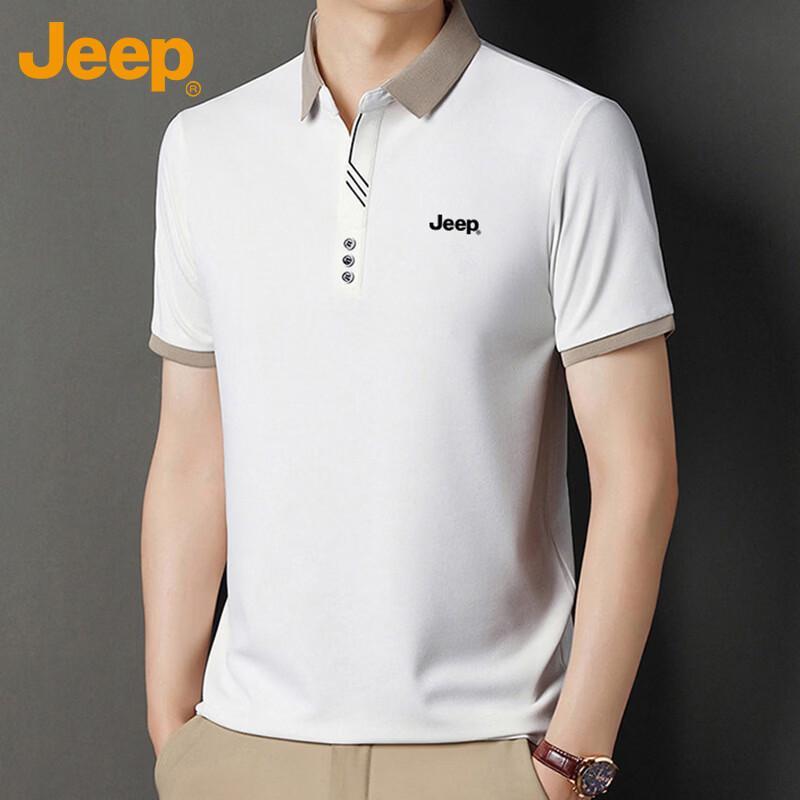 Jeep Men's Ice Silk Business Polo T-shirt