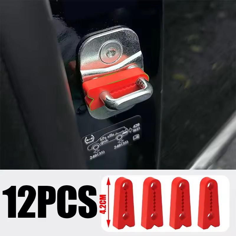 Universal Car Door Lock Shock Absorber Pad Silicone Sound Deadening Cushion Noise Reduction Buffer Sticker Anti Slam Protector
