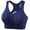 Shock-proof Gathering Plus Size Running Yoga Fitness Bra Hollow-out Beauty Back Front Zipper Sports Underwear Women
