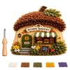 Village 3D Punch Needle Embroidery Kit for Adults Beginners DIY Fabric Set