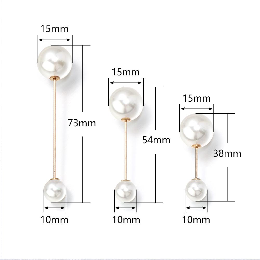 10 Stück Imitation Perlen Broschen Sicherheitsnadel Beige Doppelperlen Zum Befestigen von Kleidung Röcken Sicherheitsnadel DIY Modeschmuck Party Geschenk