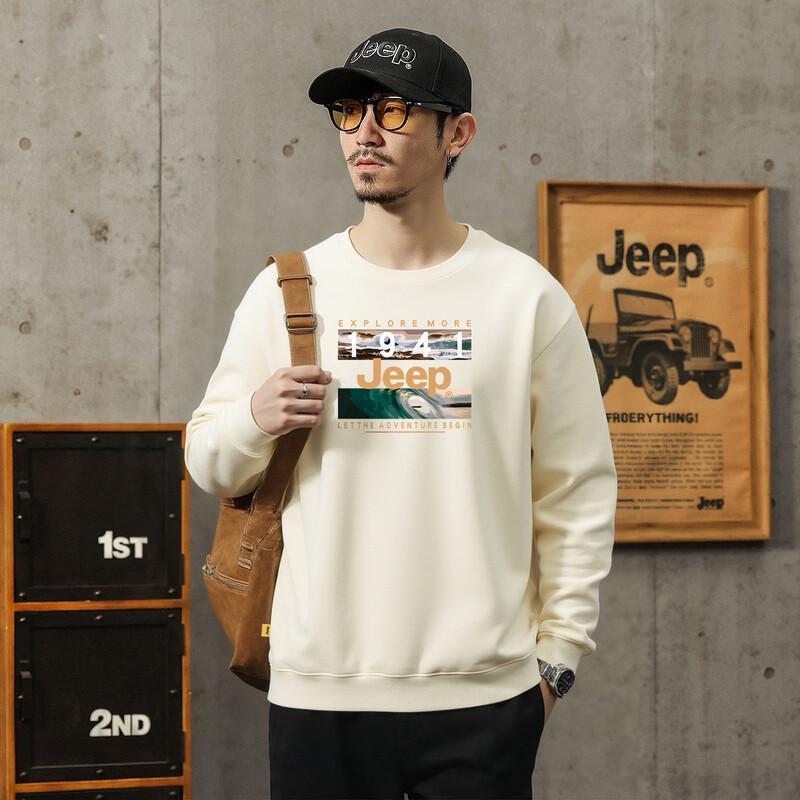 JEEP Men s Loose Fit Long Sleeve Pullover XL