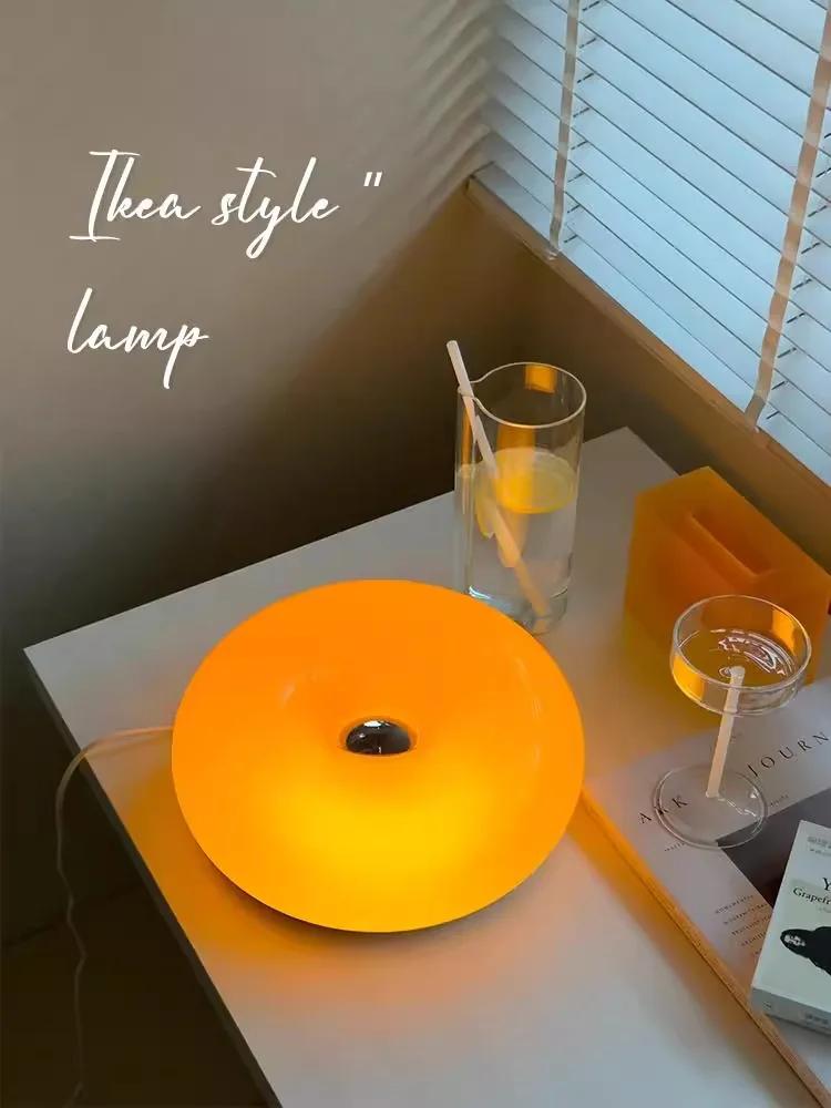 Retro Glass Wall Lamp Orange Light USB Plug For Living Room Bedroom Study Stairway Indoor Tricolor Ambient LED Lighting Fixture