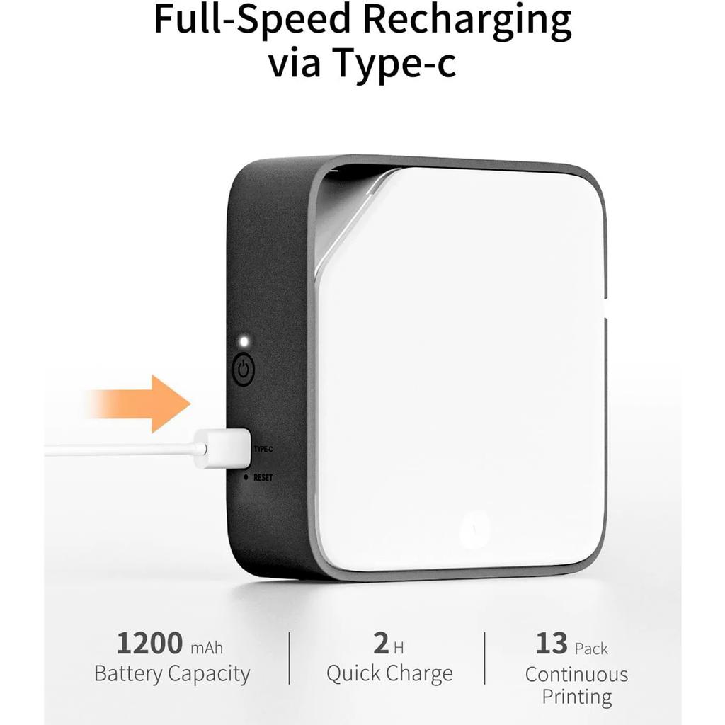 portable mobile phone bluetooth label printer thermal transfer label machine ribbon printer