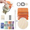 Darning Mini Loom Machine Small Weaving Machine Set with 14 Hooks Mini Weave Tool for DIY Artful Patterns Repair Clothes Quickly