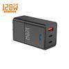 120W GaN Wall Charger Fast Charging Multi Port 2 PD 1 USB Adapter Portable for Travel Home Office Use