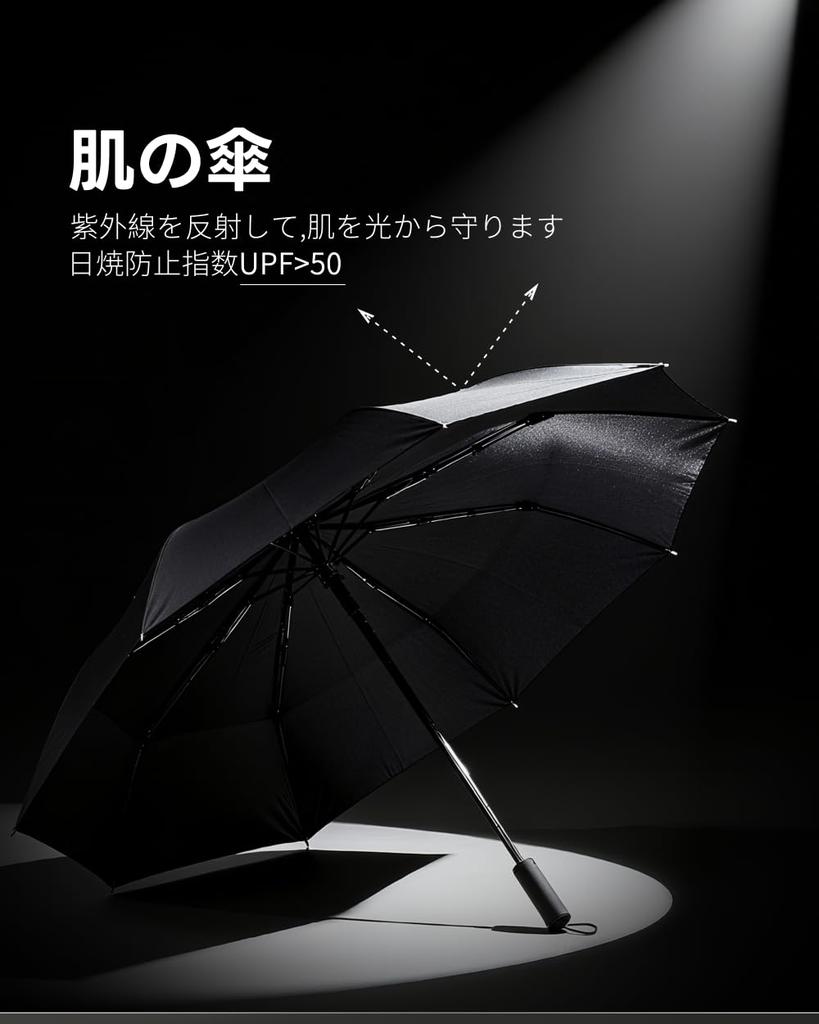 Large Folding Umbrella with 16 Automatic Suitable for Sun and Light Heat UV Strong Wind Super Water Perfect for the Rainy Portable Ribs, One-Touch