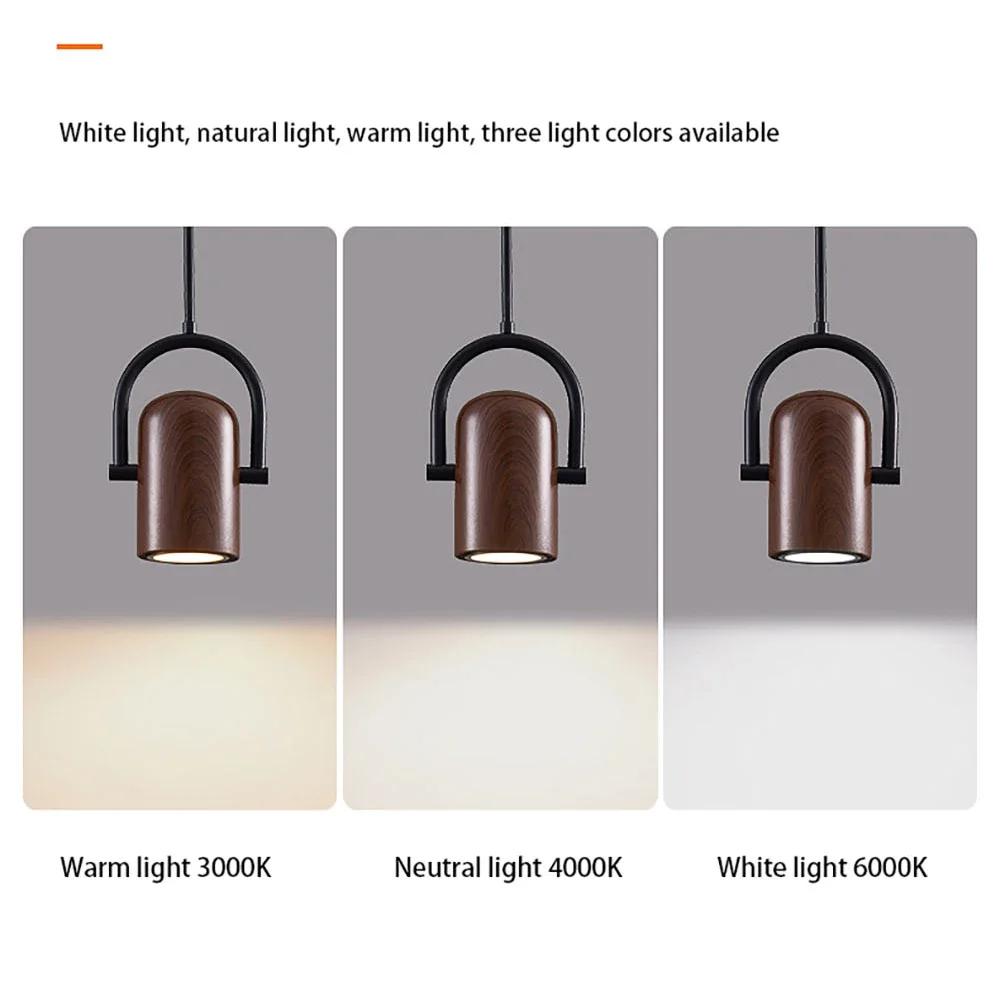 Nordic Led Pendant Lamp 330° Freely Rotating Spotlight Bedroom Walkway Entrance Study Background Wall Spotlights Boom Adjustable