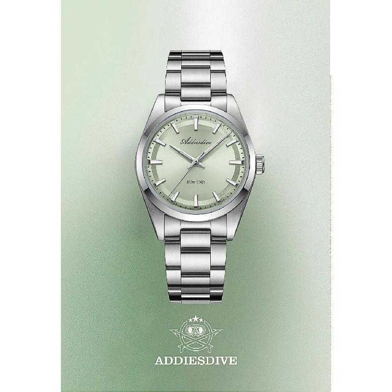 ADDIESDIVE Hot Sale AD2066 Quartz Watch Simple Waterproof Wristwatch Bubble Mirror Pot Cover Glass Stainless Steel Men's Watches