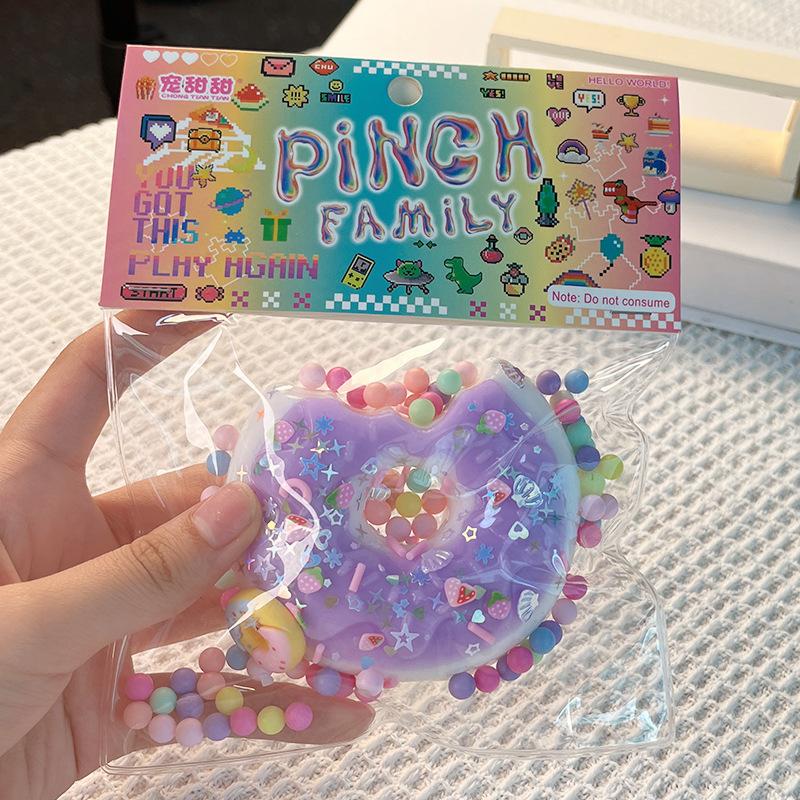 Kawaii Donut Plush Cat Paw Squeeze Toy Stress Sensory Play Blind Bag Cute Internet Viral
