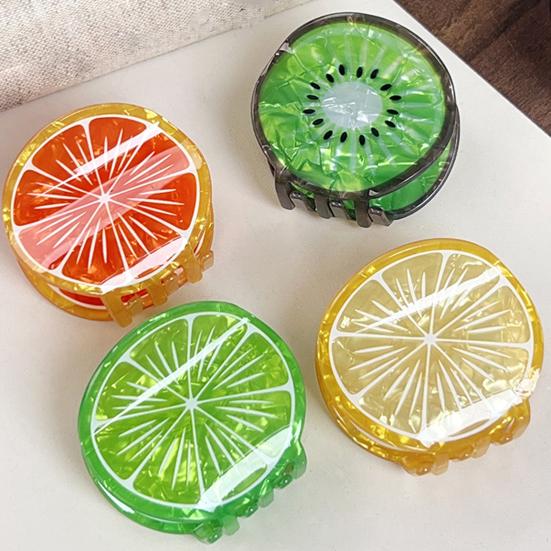 Fruit Shape Hair Claw Clip Orange Lemon Lime Hair Clip Non Slip Strong