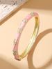 FTCY Colorful Enamel Flower Bangles For Women Enamel Dropped Glaze Floral Zircon Bangle Luxury Jewelry Gifts